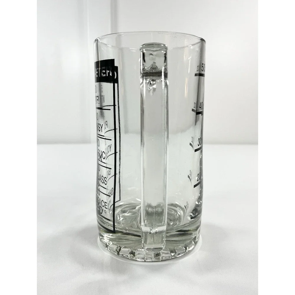 NWT Vintage Spencer's Chug-O-Meter 60oz Beer Stein Glass Novelty‎ Tankard Mug